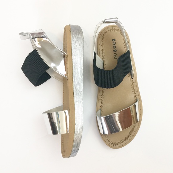 BAMBOO Shoes - Bamboo 'Upraise' Slip On Elastic Sandals